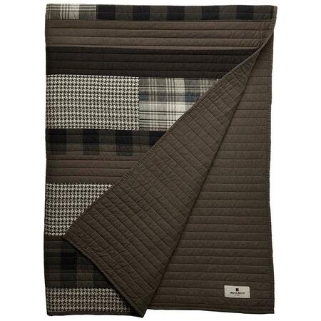 WOOLRICH Winter Plains Quilted Throw - Taupe WR50-1784